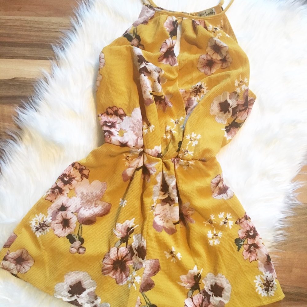 Mustard Floral Romper